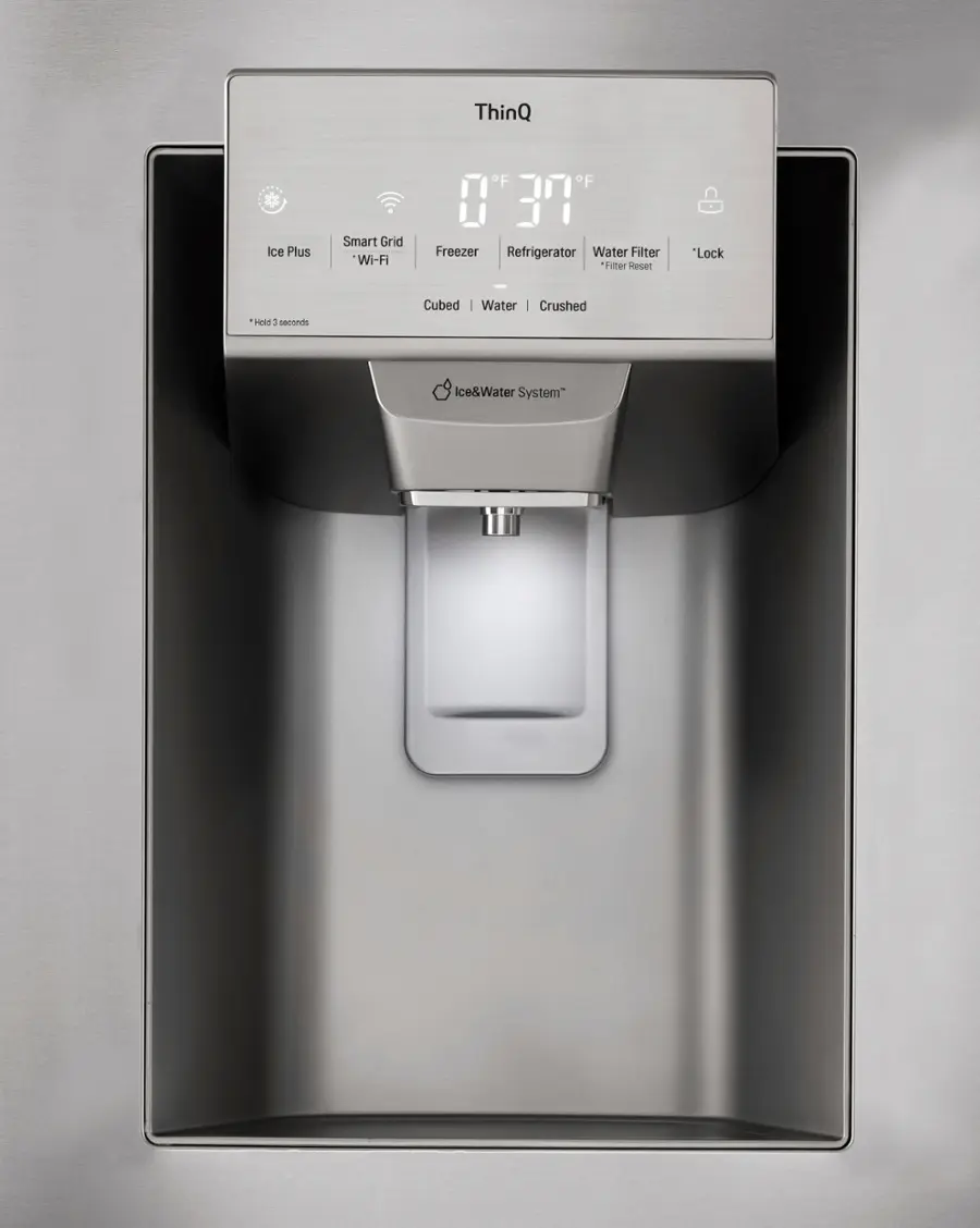 Alt View 13. LG - 27.7 Cu. Ft. French Door Smart Refrigerator with External Ice and Water - PrintProof Stainless Steel.