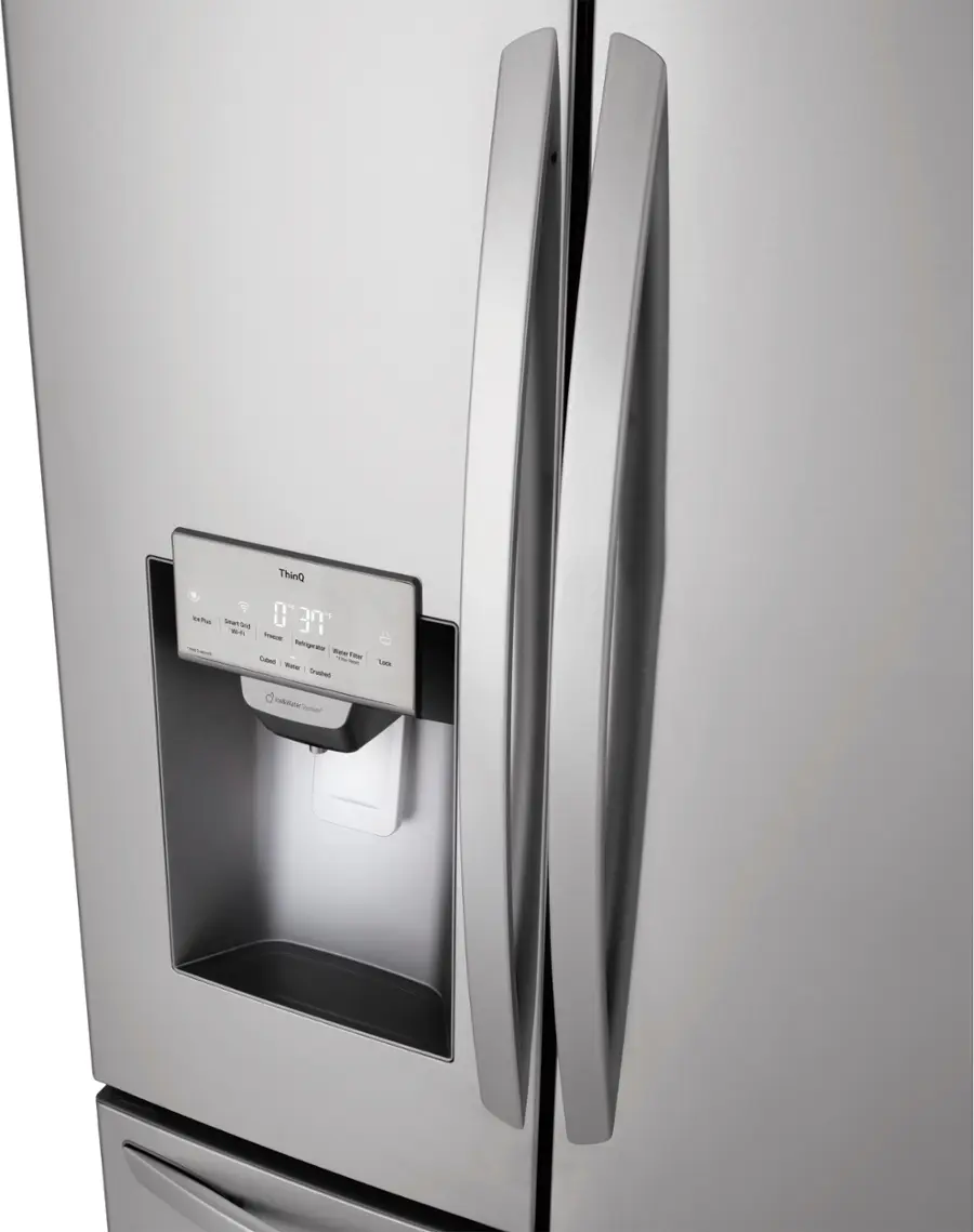 Alt View 14. LG - 27.7 Cu. Ft. French Door Smart Refrigerator with External Ice and Water - PrintProof Stainless Steel.