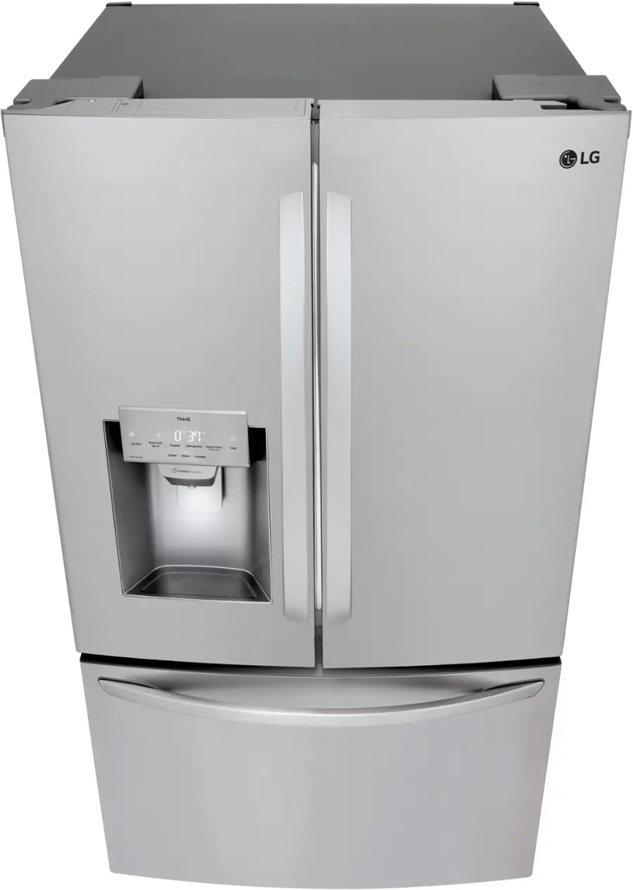 Alt View 3. LG - 27.7 Cu. Ft. French Door Smart Refrigerator with External Ice and Water - PrintProof Stainless Steel.