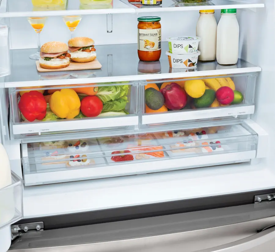 Alt View 22. LG - 27.7 Cu. Ft. French Door Smart Refrigerator with External Ice and Water - PrintProof Stainless Steel.