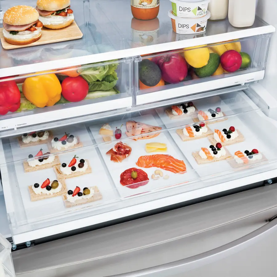 Alt View 23. LG - 27.7 Cu. Ft. French Door Smart Refrigerator with External Ice and Water - PrintProof Stainless Steel.