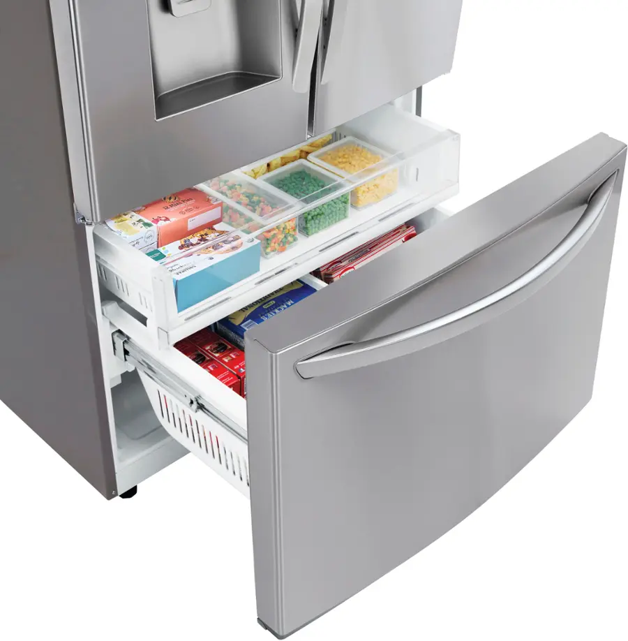 Alt View 27. LG - 27.7 Cu. Ft. French Door Smart Refrigerator with External Ice and Water - PrintProof Stainless Steel.