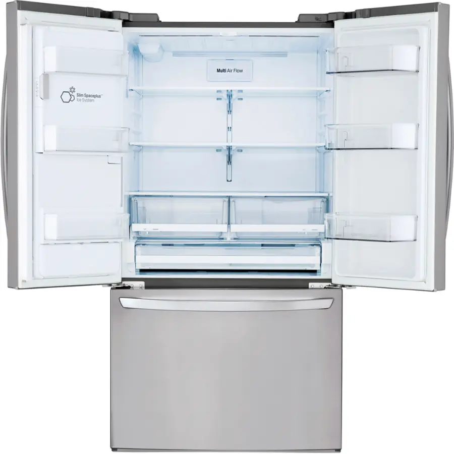 Alt View 5. LG - 27.7 Cu. Ft. French Door Smart Refrigerator with External Ice and Water - PrintProof Stainless Steel.