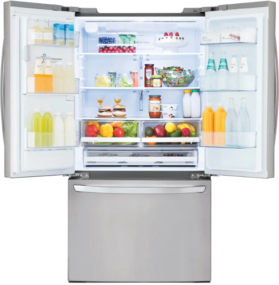 Alt View 12. LG - 27.7 Cu. Ft. French Door Smart Refrigerator with External Ice and Water - PrintProof Stainless Steel.