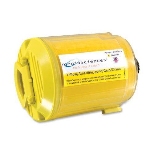 Front Standard. Media Sciences - Toner Cartridge - Replacement for Xerox (106R01273) - Yellow.