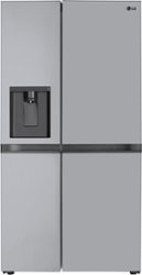 LG - 27.6 Cu. Ft. Side-by-Side Smart Refrigerator - Stainless Steel - Front_Zoom