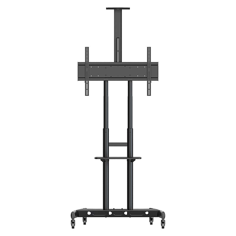 Kanto - Rolling TV Stand/AV Cart for Most 55" to 86" TVs and Interactive Displays - Black - Front_Zoom