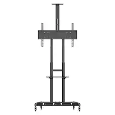 Front. Kanto - Rolling TV Stand/AV Cart for Most 55" to 86" TVs and Interactive Displays - Black.