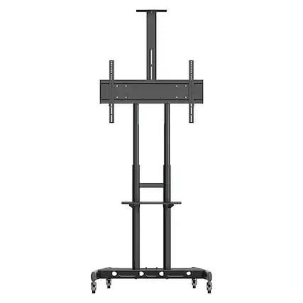 Front. Kanto - Rolling TV Stand/AV Cart for Most 55" to 86" TVs and Interactive Displays - Black.