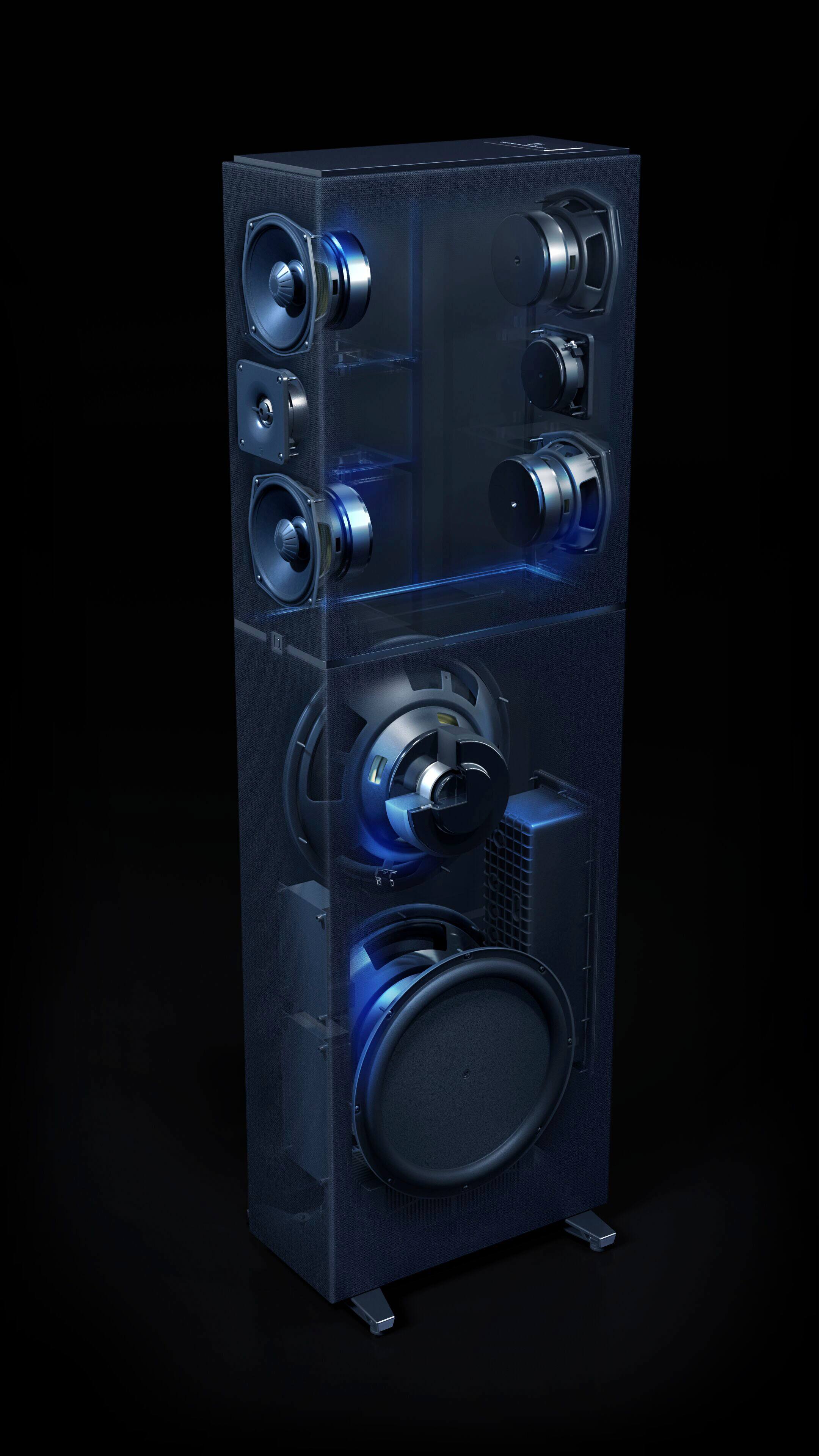 Alt View 17. Definitive Technology - Dymension DM80 5.25" Flagship Tower Speaker (Each) - Black.