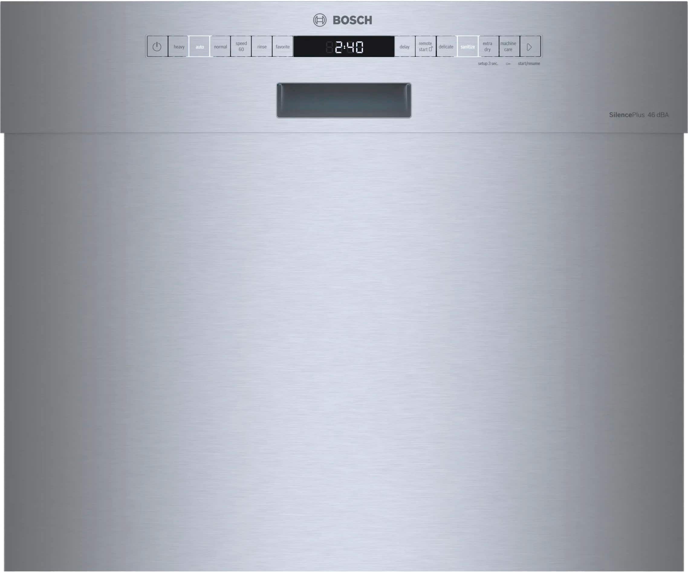 Alt View 11. Bosch - 300 Series 24” Front Control Smart Built-In Stainless Steel Tub Dishwasher with 3rd Rack and AquaStop Plus, 46dBA - Stainless Steel.