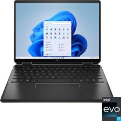 HP - Spectre 2-in-1 13.5" 3K2K OLED Touch-Screen Laptop - Intel Evo Platform - Core i7 - 16GB Memory - 1TB SSD - Nightfall Black - Front_Zoom