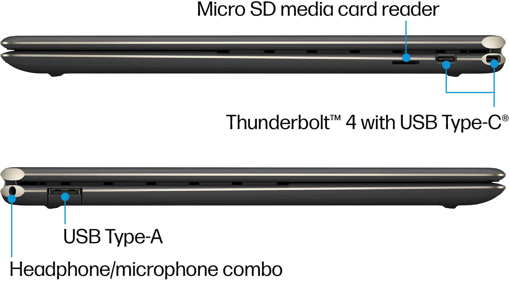 Alt View 10. HP - Spectre 2-in-1 13.5" 3K2K OLED Touch-Screen Laptop - Intel Evo Platform - Core i7 - 16GB Memory - 1TB SSD - Nightfall Black.