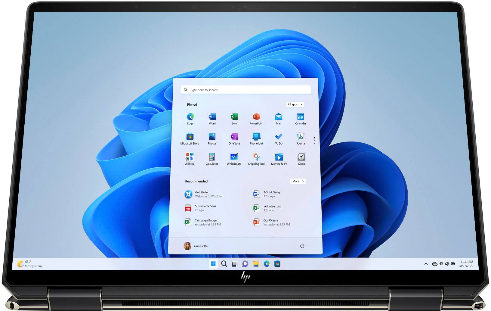Alt View 3. HP - Spectre 2-in-1 13.5" 3K2K OLED Touch-Screen Laptop - Intel Evo Platform - Core i7 - 16GB Memory - 1TB SSD - Nightfall Black.