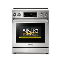 Thor Kitchen - 4.55 Cu. Ft. Freestanding Electric Range with Self Cleaning - Silver - Front_Zoom