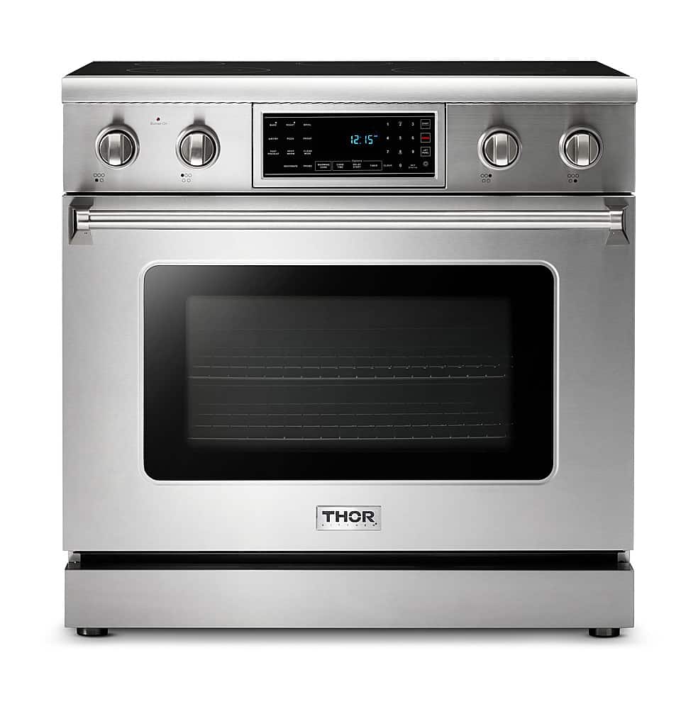 Alt View 18. Thor Kitchen - 6.0 Cu. Ft. Freestanding Electric Range with Self Cleaning - Silver.