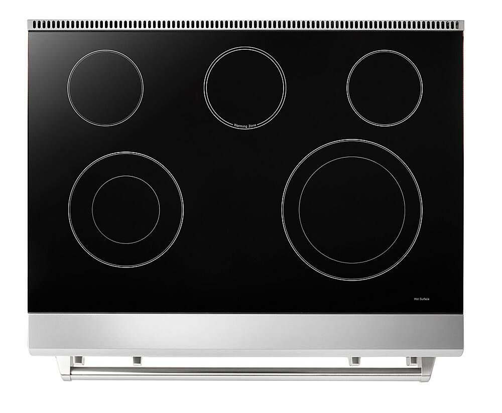 Alt View 12. Thor Kitchen - 6.0 Cu. Ft. Freestanding Electric Range with Self Cleaning - Silver.