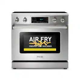 Thor Kitchen - 6.0 Cu. Ft. Freestanding Electric Range with Self Cleaning - Silver