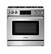 Alt View 19. Thor Kitchen - 6.0 cu. Ft. Freestanding Gas Range with True Convection and Self Cleaning - Silver.
