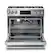 Alt View 12. Thor Kitchen - 6.0 cu. Ft. Freestanding Gas Range with True Convection and Self Cleaning - Silver.