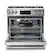 Alt View 17. Thor Kitchen - 6.0 cu. Ft. Freestanding Gas Range with True Convection and Self Cleaning - Silver.