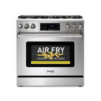 Thor Kitchen - 6.0 cu. Ft. Freestanding Gas Range with True Convection and Self Cleaning - Silver - Front_Zoom