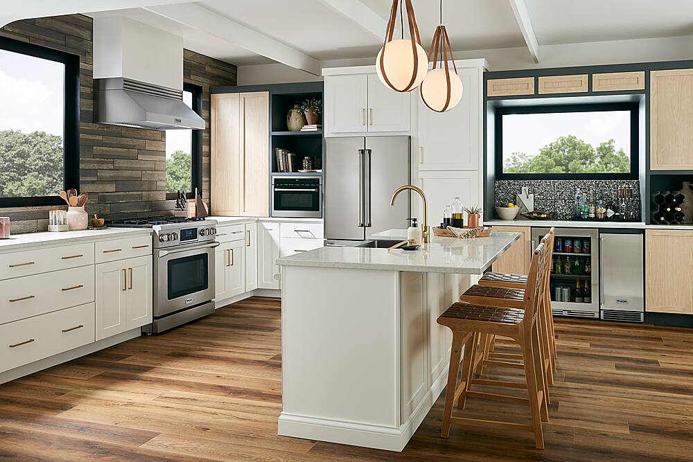 Alt View 11. Thor Kitchen - 6.0 cu. Ft. Freestanding LP Gas Range with True Convection and Self Cleaning - Stainless Steel.