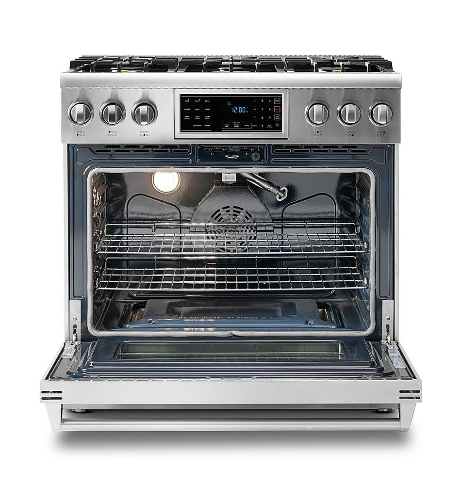 Alt View 12. Thor Kitchen - 6.0 cu. Ft. Freestanding LP Gas Range with True Convection and Self Cleaning - Stainless Steel.