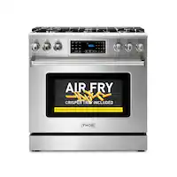 Thor Kitchen - 6.0 cu. Ft. Freestanding LP Gas Range with True Convection and Self Cleaning - Stainless Steel - Front_Zoom