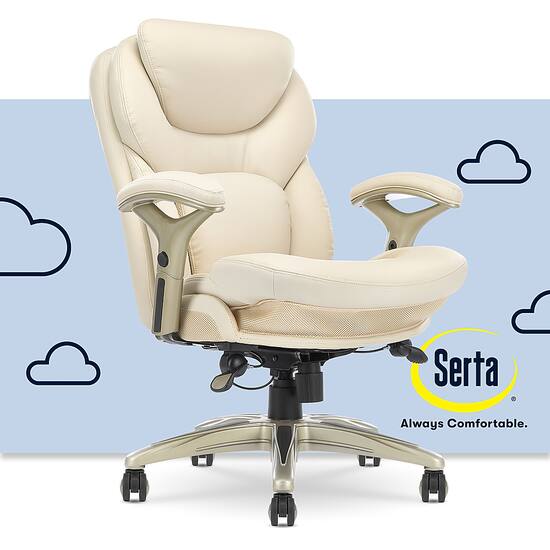 Serta Upholstered Back in Motion Health Wellness Manager Office