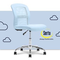Serta - Essentials Mesh Task Office Chair - Powder Blue - Angle_Zoom
