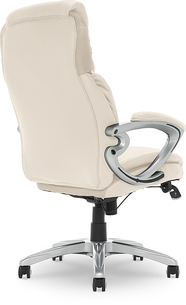 Serta Bryce Bonded Leather Executive Office Chair Cream CHR200129 ...
