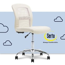 Serta - Essentials Mesh Task Office Chair - Ivory - Angle_Zoom