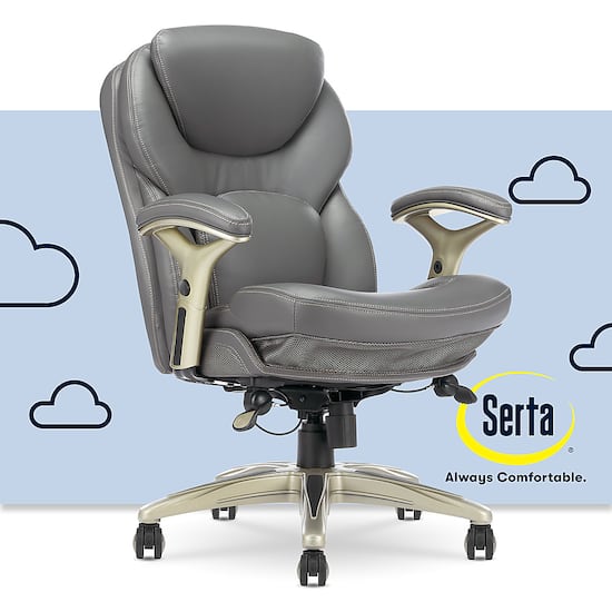 Serta Upholstered Back in Motion Health Wellness Manager Office
