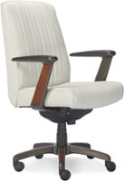 La-Z-Boy - Bennett Bonded Leather Executive High-Back Ergonomic Office Chair - White - Front_Zoom