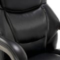 Alt View Zoom 12. La-Z-Boy - Delano Big & Tall Bonded Leather Executive Chair - Jet Black/Gray Wood.
