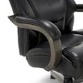 Alt View Zoom 13. La-Z-Boy - Delano Big & Tall Bonded Leather Executive Chair - Jet Black/Gray Wood.