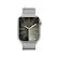 Angle. Apple - Apple Watch Series 9 (GPS + Cellular) 41mm Silver Stainless Steel Case with Silver Milanese Loop with Blood Oxygen - Silver.