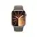 Angle. Apple - Apple Watch Series 9 (GPS + Cellular) 41mm Gold Stainless Steel Case with Clay Sport Band with Blood Oxygen - S/M - Gold.