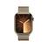 Angle. Apple - Apple Watch Series 9 (GPS + Cellular) 41mm Gold Stainless Steel Case with Gold Milanese Loop with Blood Oxygen - Gold.