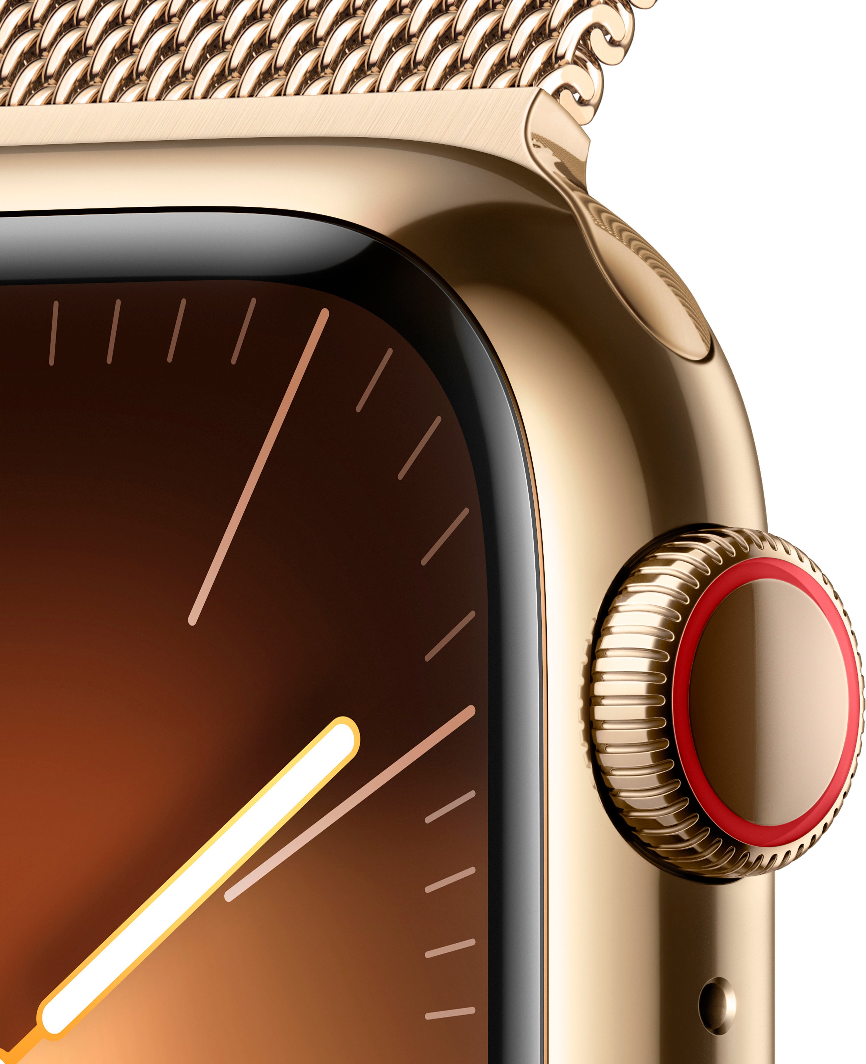 Gold Apple 9 (GPS Series MRJ73LL/A Watch - Buy 41mm Best Loop + with Steel Gold Cellular) Milanese Gold Stainless Case
