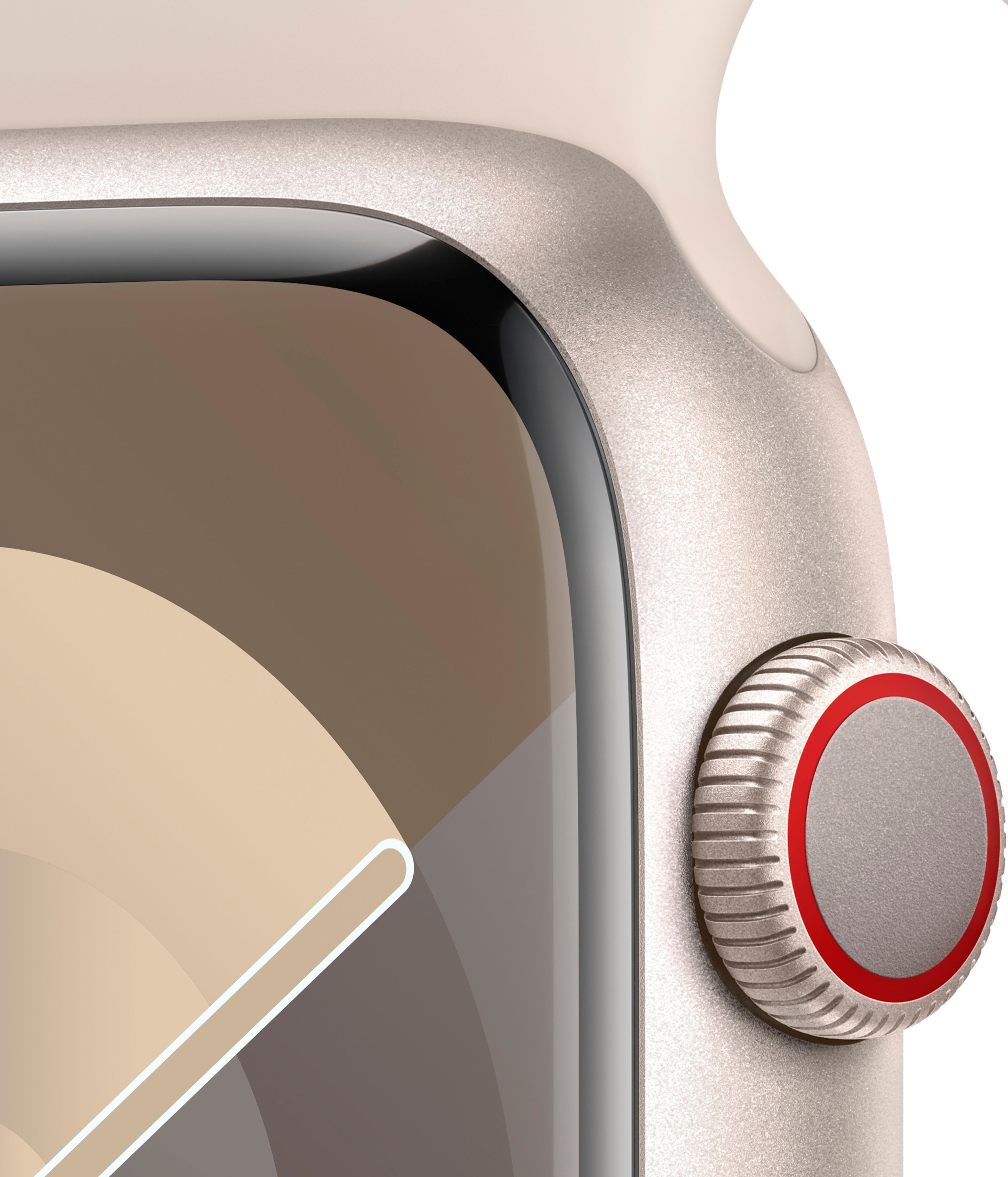 Apple Watch Series 9 - 45mm - GPS - Starlight Aluminum Case - Starlight Sport Band - M/L