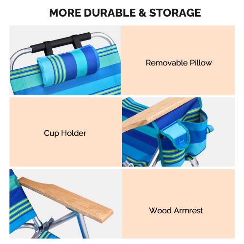 MORE DURABLE & STORAGE

- Removable Pillow
- Cup Holder
- Wood Armrest