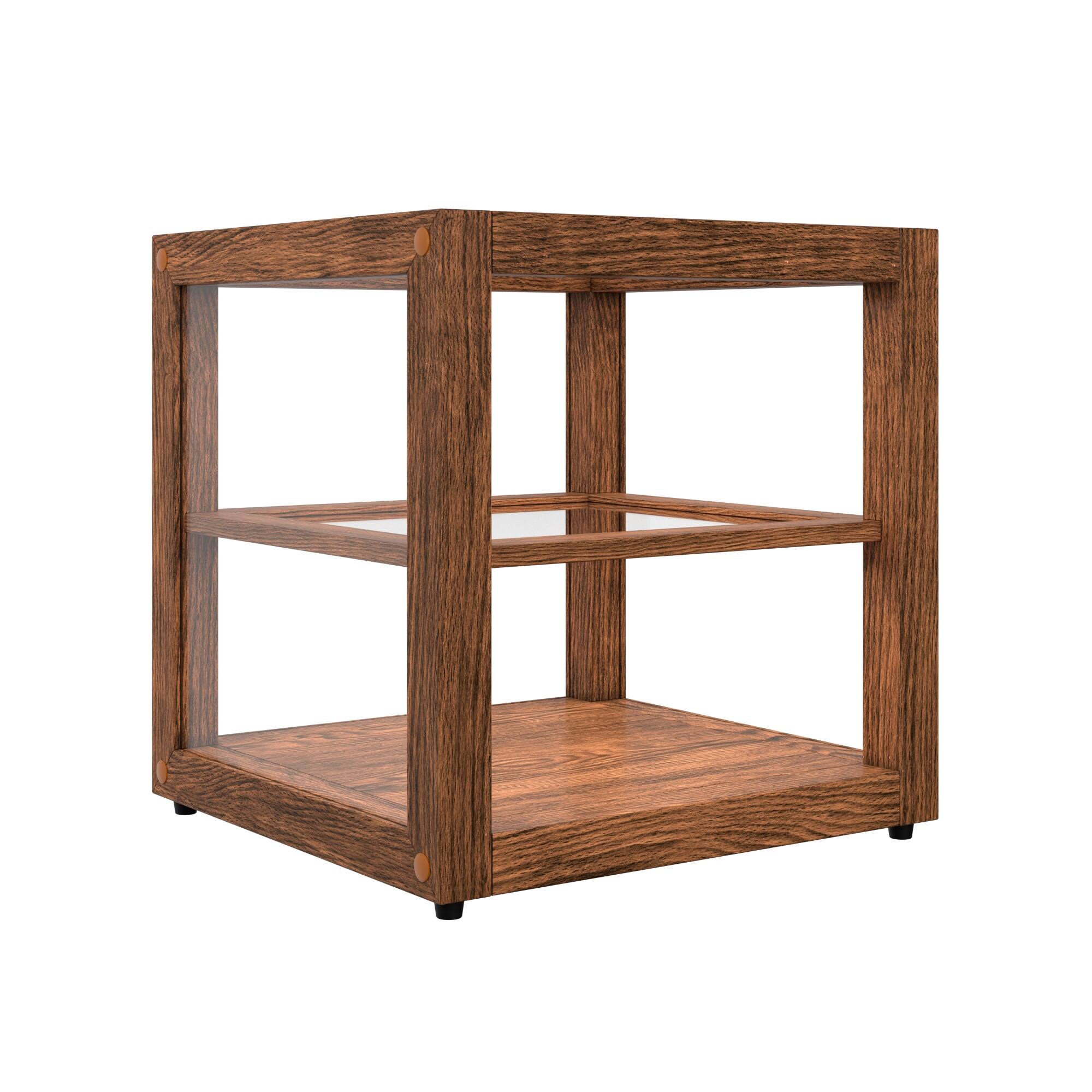Alt View 4. Koolmore - 15 In. Artisan Dark Wooden Bakery Display Square Case 1 Cu. ft. (KM-BDW-15D) - Dark ash wood color.
