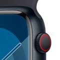 Alt View 12. Apple - Apple Watch Series 9 (GPS + Cellular) 45mm Midnight Aluminum Case with Midnight Sport Band with Blood Oxygen - S/M - Midnight.