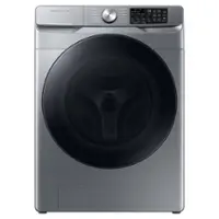 Samsung - Open Box 4.5 cu. ft. Large Capacity Smart Front Load Washer with Super Speed Wash - Platinum - Front_Zoom