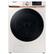 Front. Samsung - Open Box 5.0 cu. ft. Extra Large Capacity Smart Front Load Washer with Super Speed Wash and Steam - Ivory.