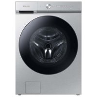 Samsung - Open Box BESPOKE 5.3 cu. ft. Ultra Capacity Front Load Washer with Super Speed Wash and AI Smart Dial - Silver Steel - Front_Zoom