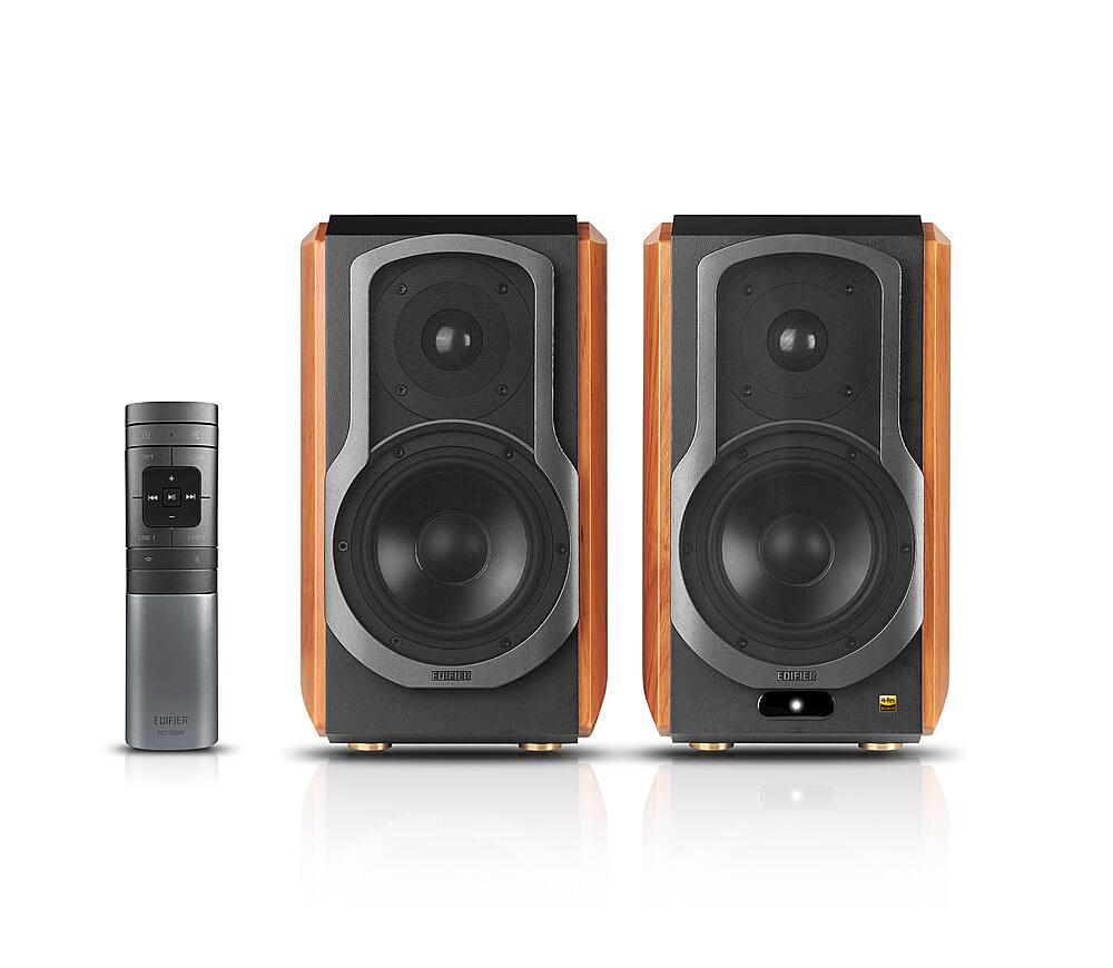Alt View 11. Edifier - S1000W 2.0 Hi-Res Bookshelf Speakers (Pair) - Wood.