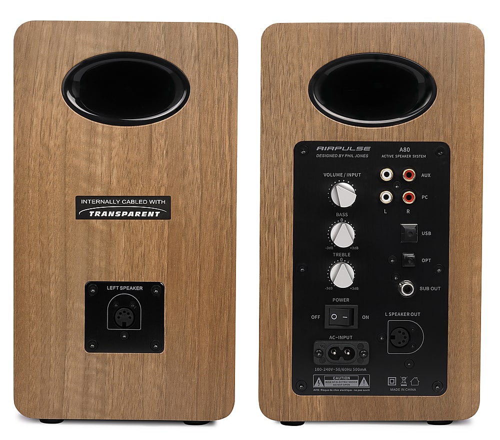 Alt View 11. Edifier - Airpulse A80 Hi-Res Active Speaker System (Pair) - Wood.